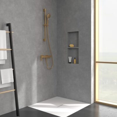 Villeroy & Boch Subway 3.0 eengreeps opbouw douchemengkraan 1 verbruiker goud geborsteld TVS11200100076 4