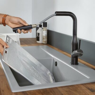 Villeroy & Boch Subway Style keukenmengkraan draaibaar uittrekbaar antraciet mat 92850005 15 Villeroy & Boch Subway Style keukenmengkraan draaibaar uittrekbaar antraciet mat 92850005 15
