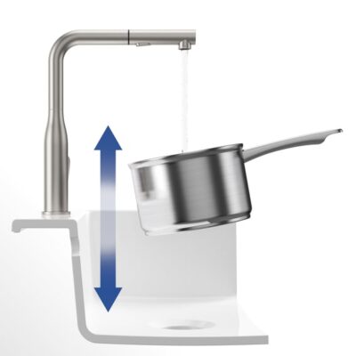 Villeroy & Boch Subway Style keukenmengkraan draaibaar uittrekbaar RVS zijdemat 928500LC 10