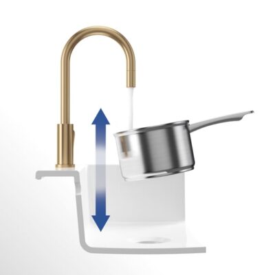 Villeroy & Boch Umbrella Flex eenhendel keukenmengkraan met uittrekbare slangdouche Rond Draaibaar Uittrekbaar – Goud 92540003 8