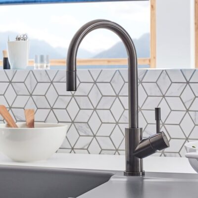 Villeroy & Boch Umbrella Flex keukenmengkraan antraciet uittrekbaar rond 92540005 16 Villeroy & Boch Umbrella Flex keukenmengkraan antraciet uittrekbaar rond 92540005 16