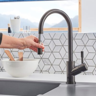 Villeroy & Boch Umbrella Flex keukenmengkraan antraciet uittrekbaar rond 92540005 18 Villeroy & Boch Umbrella Flex keukenmengkraan antraciet uittrekbaar rond 92540005 18