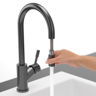 Villeroy & Boch Umbrella Flex keukenmengkraan antraciet uittrekbaar rond 92540005 19 Villeroy & Boch Umbrella Flex keukenmengkraan antraciet uittrekbaar rond 92540005 19