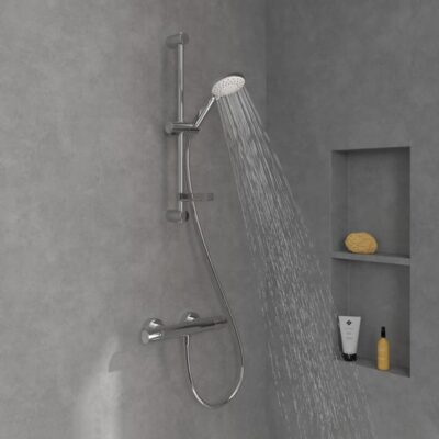 Villeroy & Boch Universal Showers glijstangset met garnituur 3 straalsoorten 604 mm chroom TVS10900400061 4