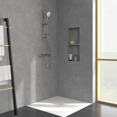 Villeroy & Boch Universal Showers glijstangset met garnituur 3 straalsoorten 604 mm chroom TVS10900400061 6