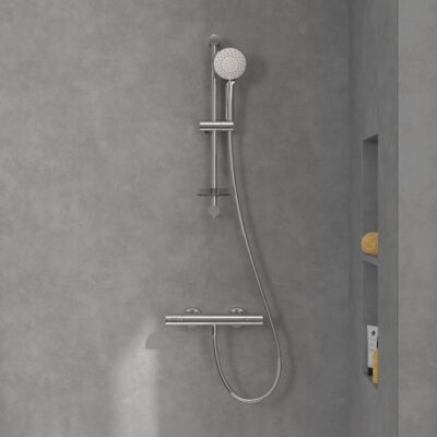 Villeroy & Boch Universal Showers glijstangset met garnituur 3 straalsoorten 604 mm chroom TVS10900400061 7
