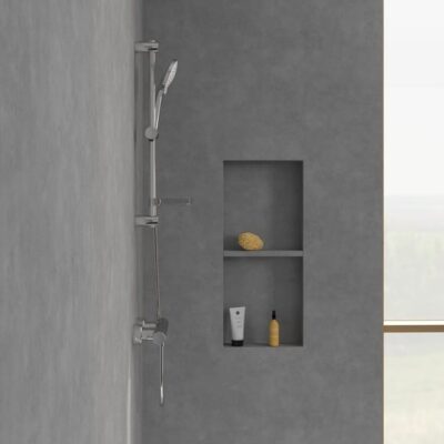 Villeroy & Boch Universal Showers glijstangset met garnituur 3 straalsoorten 604 mm chroom TVS10900400061 8
