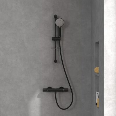 Villeroy & Boch Universal Showers glijstangset met garnituur 3 straalsoorten 604 mm mat-zwart TVS109004000K5 5