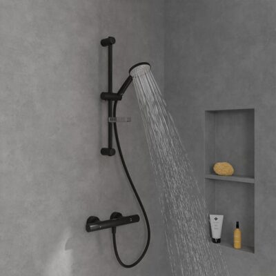 Villeroy & Boch Universal Showers glijstangset met garnituur 3 straalsoorten 604 mm mat-zwart TVS109004000K5 6
