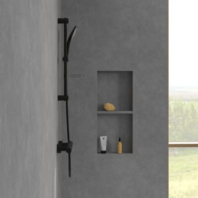 Villeroy & Boch Universal Showers glijstangset met garnituur 3 straalsoorten 604 mm mat-zwart TVS109004000K5 7