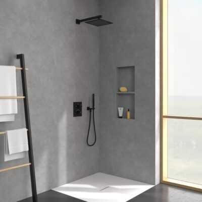 Villeroy & Boch Universal Showers hoofddouche 1 straalsoort 250 x 250 mm mat-zwart TVC000002000K5 4