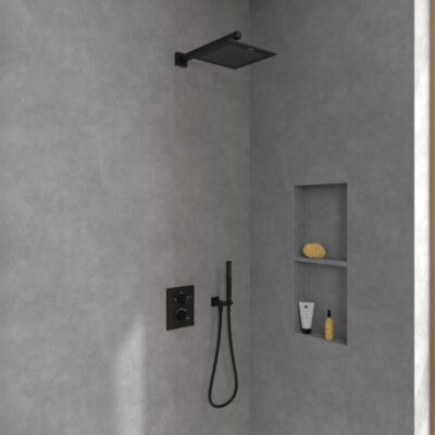 Villeroy & Boch Universal Showers hoofddouche 1 straalsoort 250 x 250 mm mat-zwart TVC000002000K5 6