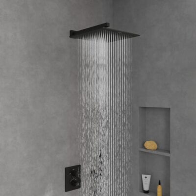 Villeroy & Boch Universal Showers hoofddouche 1 straalsoort 350 x 350 mm mat-zwart TVC000006000K5 5