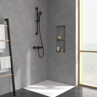Villeroy & Boch Verve Showers glijstangset met garnituur 3 straalsoorten 690 mm mat-zwart TVS109007000K5 4