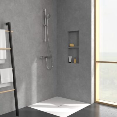 Villeroy & Boch Verve Showers glijstangset met garnituur 3 straalsoorten 690 mm chroom TVS10900700061 5