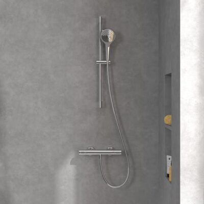 Villeroy & Boch Verve Showers glijstangset met garnituur 3 straalsoorten 690 mm chroom TVS10900700061 6