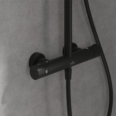 Villeroy & Boch Verve Showers thermostatische opbouw regendoucheset Ø250 mm mat-zwart TVS109005000K5 10