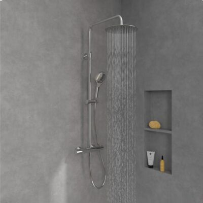 Villeroy & Boch Verve Showers thermostatische opbouw regendoucheset Ø250 mm chroom TVS10900500061 5