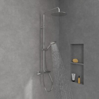 Villeroy & Boch Verve Showers thermostatische opbouw regendoucheset Ø250 mm chroom TVS10900500061 6