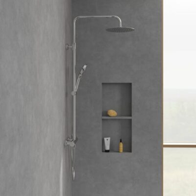 Villeroy & Boch Verve Showers thermostatische opbouw regendoucheset Ø250 mm chroom TVS10900500061 7