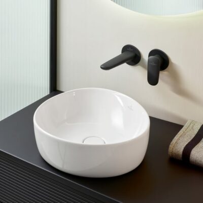 Villeroy & Boch Antao eengreeps inbouw wastafelmengkraan met AquaSmart mat-zwart TVW111002000K5 4