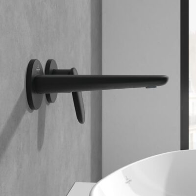 Villeroy & Boch Antao eengreeps inbouw wastafelmengkraan met AquaSmart mat-zwart TVW111002000K5 13