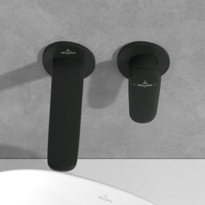 Villeroy & Boch Antao eengreeps inbouw wastafelmengkraan met AquaSmart mat-zwart TVW111002000K5 15