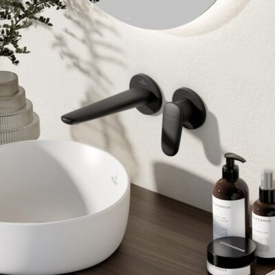 Villeroy & Boch Antao eengreeps inbouw wastafelmengkraan met AquaSmart mat-zwart TVW111002000K5 8