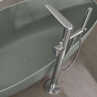 Villeroy & Boch Antao eengreeps vrijstaande badmengkraan chroom TVT11100400061 14