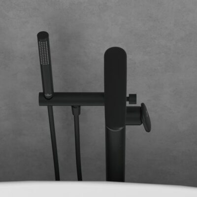 Villeroy & Boch Antao eengreeps vrijstaande badmengkraan mat-zwart TVT111004000K5 8