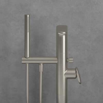 Villeroy & Boch Antao eengreeps vrijstaande badmengkraan nikkel geborsteld TVT11100400064 7