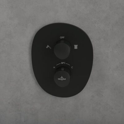 Villeroy & Boch Antao thermostaat voor bad & douche 2 verbruikers mat-zwart TVS111002000K5 6