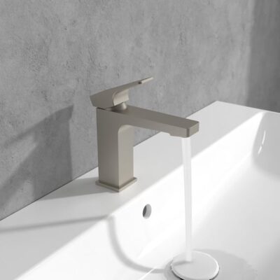 Villeroy & Boch Architectura Square wastafelkraan met AquaSmart nikkel geborsteld TVW12500400064 4