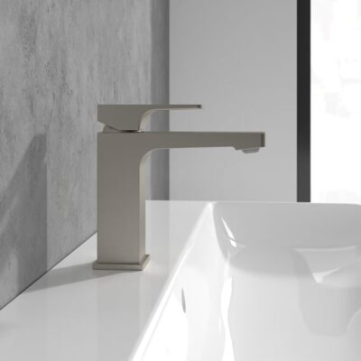 Villeroy & Boch Architectura Square wastafelkraan met AquaSmart nikkel geborsteld TVW12500400064 5