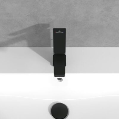 Villeroy & Boch Architectura Square wastafelkraan met AquaSmart mat-zwart TVW125004000K5 4