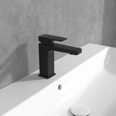 Villeroy & Boch Architectura Square wastafelkraan met AquaSmart mat-zwart TVW125004000K5 8