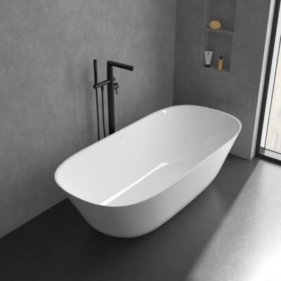 Villeroy & Boch Conum eengreeps vrijstaande badmengkraan mat-zwart TVT127004000K5 13