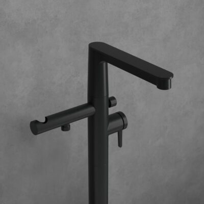 Villeroy & Boch Conum eengreeps vrijstaande badmengkraan mat-zwart TVT127004000K5 15