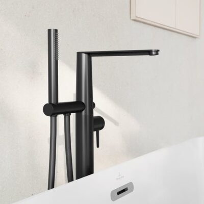 Villeroy & Boch Conum eengreeps vrijstaande badmengkraan mat-zwart TVT127004000K5 6