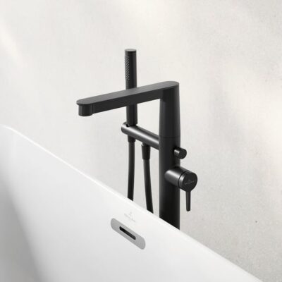 Villeroy & Boch Conum eengreeps vrijstaande badmengkraan mat-zwart TVT127004000K5 7