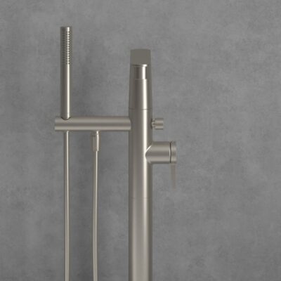 Villeroy & Boch Conum eengreeps vrijstaande badmengkraan nikkel geborsteld TVT12700400064 7