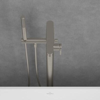 Villeroy & Boch Conum eengreeps vrijstaande badmengkraan nikkel geborsteld TVT12700400064 8