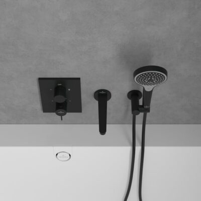 Villeroy & Boch Conum thermostaat voor bad & douche 2 verbruikers mat-zwart TVS127002000K5 6