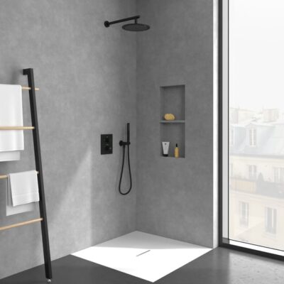 Villeroy & Boch Conum thermostaat voor bad & douche 2 verbruikers mat-zwart TVS127002000K5 8