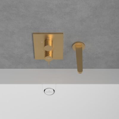 Villeroy & Boch Conum thermostaat voor douche 1 verbruiker goud geborsteld TVS12700100076 6