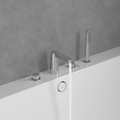 Villeroy & Boch Conum tweegreeps inbouw badrand mengkraan chroom TVT12700200061 4