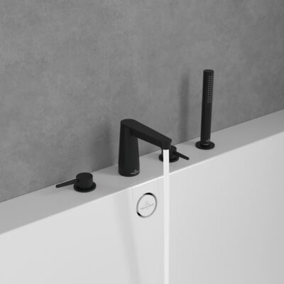 Villeroy & Boch Conum tweegreeps inbouw badrand mengkraan mat-zwart TVT127002000K5 4