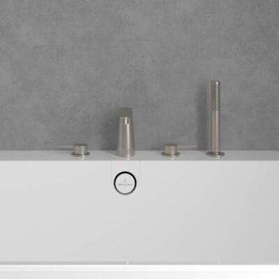 Villeroy & Boch Conum tweegreeps inbouw badrand mengkraan nikkel geborsteld TVT12700200064 6