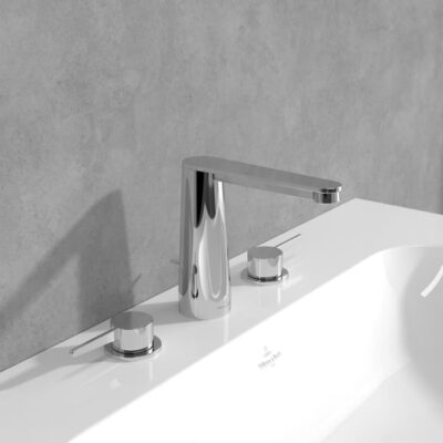 Villeroy & Boch Conum wastafelkraan met AquaSmart met trekstang-afvoergarnituur chroom TVW12700100061 4