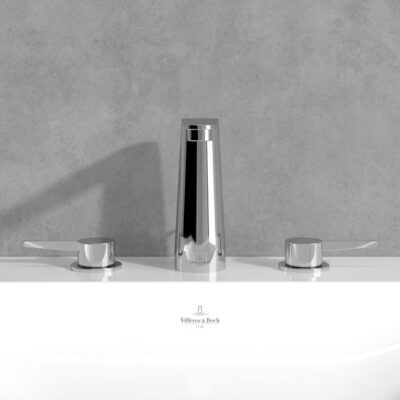 Villeroy & Boch Conum wastafelkraan met AquaSmart met trekstang-afvoergarnituur chroom TVW12700100061 6